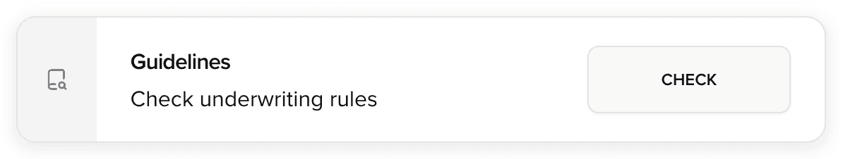 Check underwriting rules
