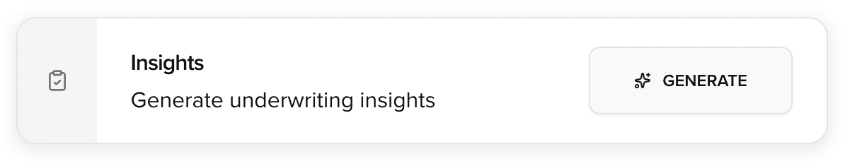 Generate underwriting insights