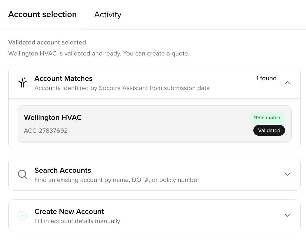 Account Selection