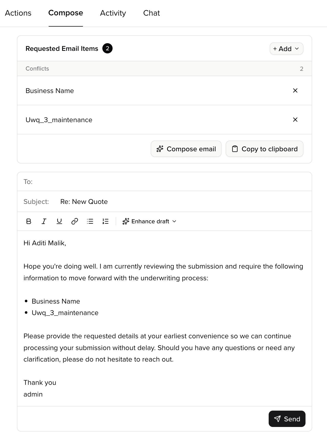 Compose Email