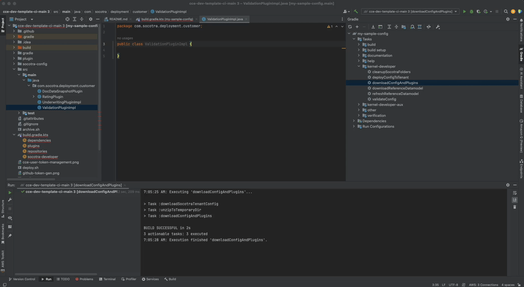 config sdk code assistance