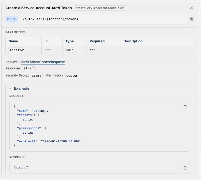 Example JSON